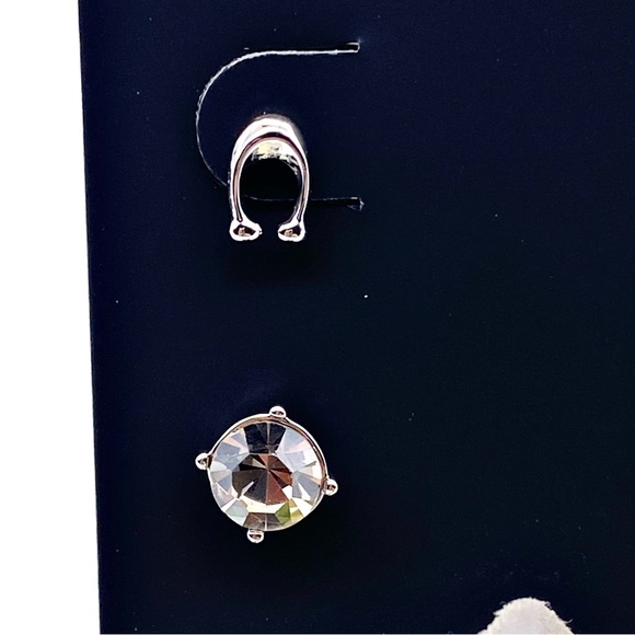 NWT Coach Signature C & Stone Stud Earrings Set - Picture 10 of 15